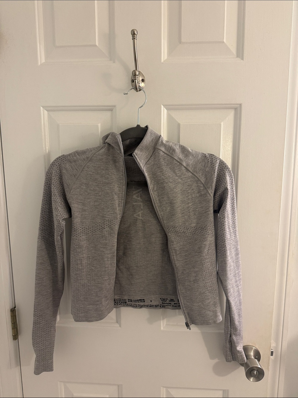 TALA Light Gray Seamless Zip-Up Jacket